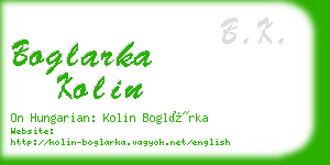 boglarka kolin business card